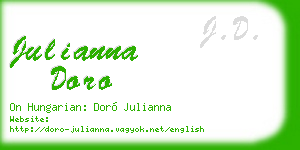 julianna doro business card